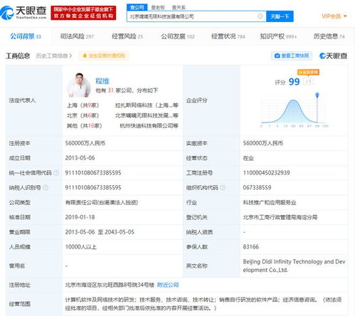 滴滴關聯公司申請“滴滴外賣”商標，拓展計算機軟件咨詢業務